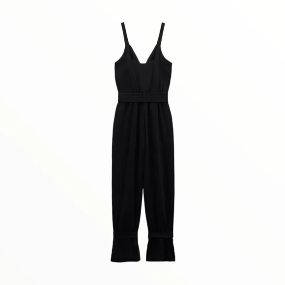 ZARA | Black | STRAP HEM JUMPSUIT - Picture 3 of 16